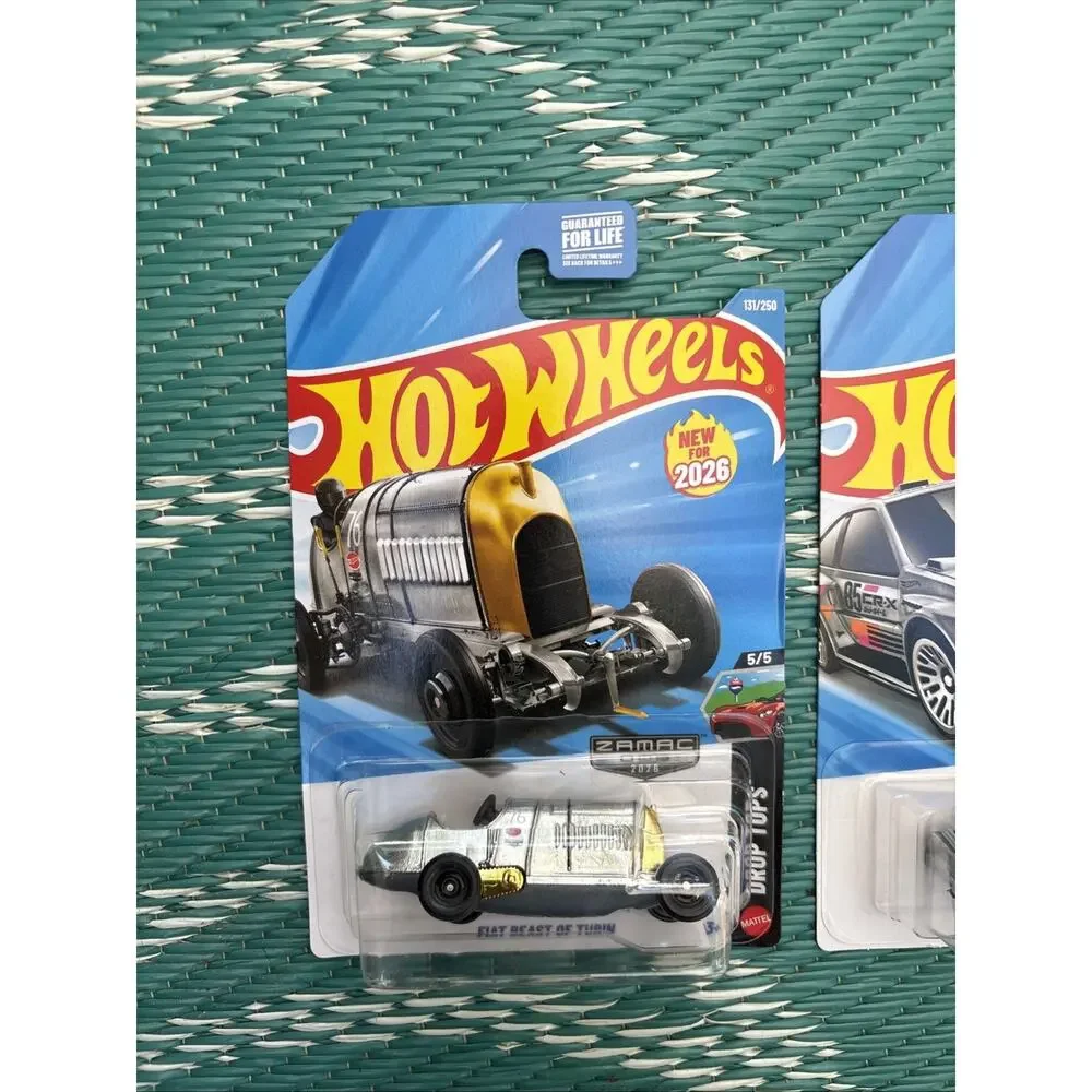 2026 Hot Wheels 1985 Honda CR-X + Fiat Beast Of Turin ZAMAC Models Lot of 2 Hunt
